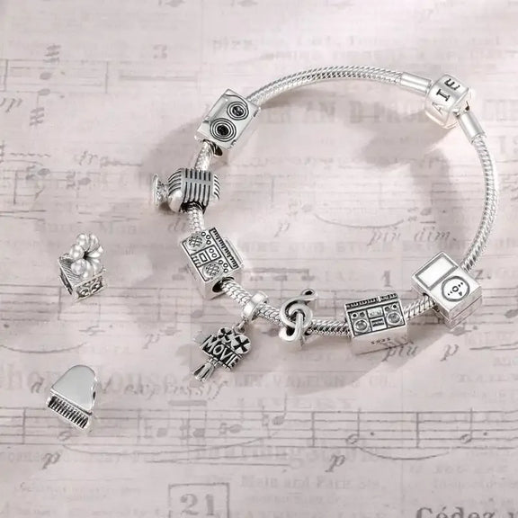 Cassette Tape Charm - cassette-tape fits Pandora bracelet Jewelry affordable charm