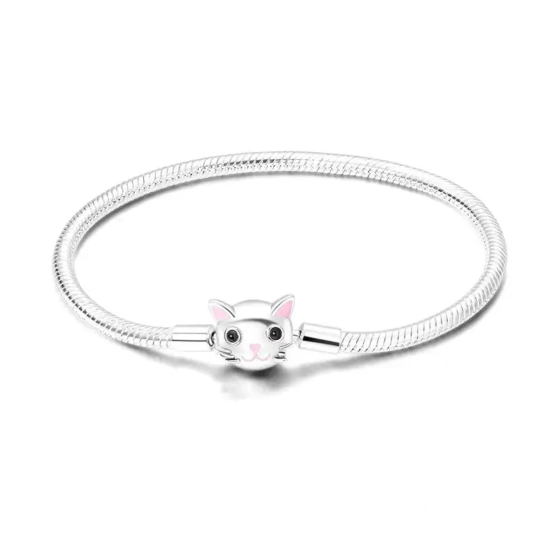 cat-head-charm-bracelet charm affordable Pandora Jewelry fits bracelet