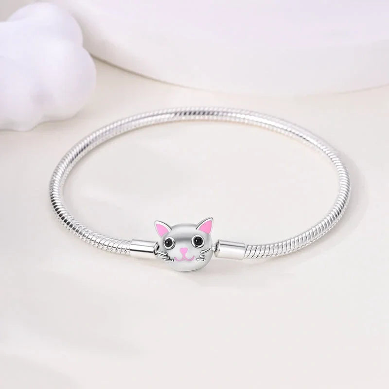 cat-head-charm-bracelet affordable fits Pandora bracelet Jewelry charm