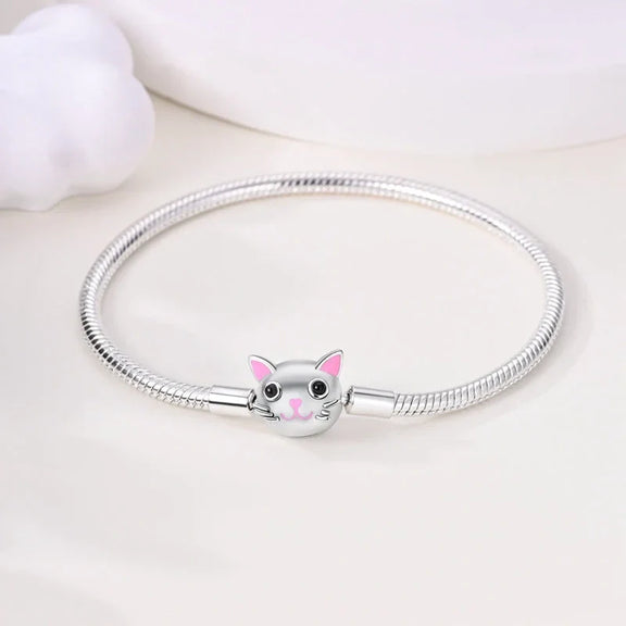 Cat Head Charm Bracelet - cat-head-charm-bracelet affordable fits Pandora bracelet Jewelry charm