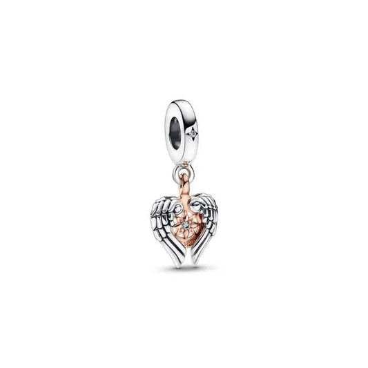 Celestial Compass Angel Wings Dangle Charm