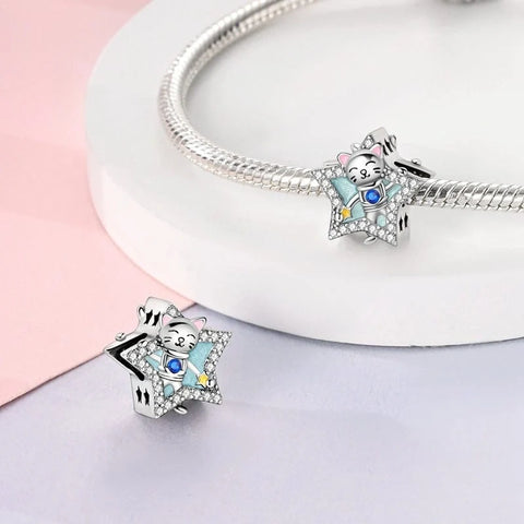 jewlouli celestial kitty in star pandora charm jewelry fits pandora bracelet