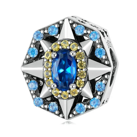Celestial Star Blue Gemstone Charm - Celestial Star Blue Gemstone Charm