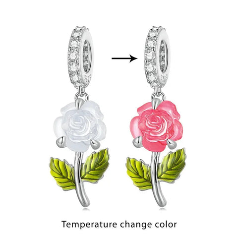 Changing Color Rose Charm