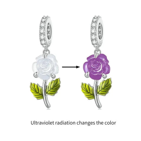 Changing Color Rose Charm
