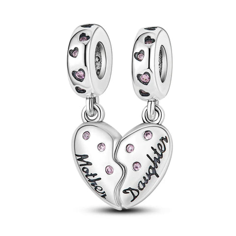 Sterling Silver Mother Daughter Charm - Celebrate Unbreakable Bonds - Sterling Silver Mother Daughter Charm - Celebrate Unbreakable Bonds