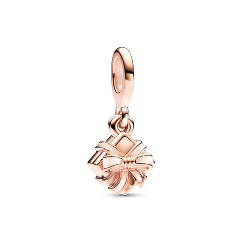 Gift Box Charm Perfect Surprise for Pandora Bracelets - Gift Box charm in rose gold, fits Pandora bracelets