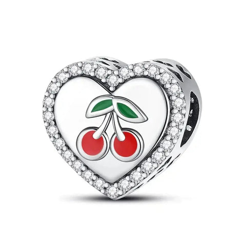 Cherry Blossom Heart Charm - Cherry Blossom Heart Charm