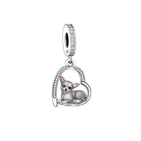 Chihuahua Puppy Charm - jewlouli chihuahua puppy pandora charm jewelry fits pandora bracelet