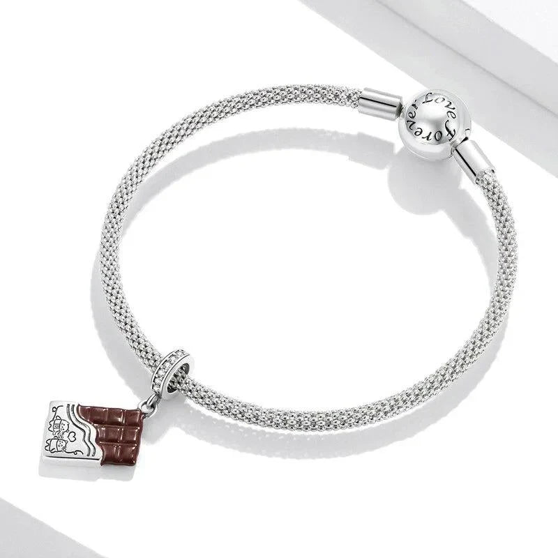 chocolate-bar affordable Jewelry fits Pandora bracelet charm