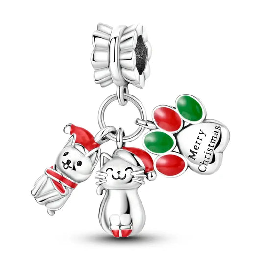 Maerry Christmas Cat Charm