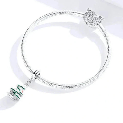christmas-tree-charm fits Pandora bracelet affordable charm Jewelry