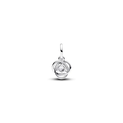 Clear Eternity Circle Dangle Charm - April