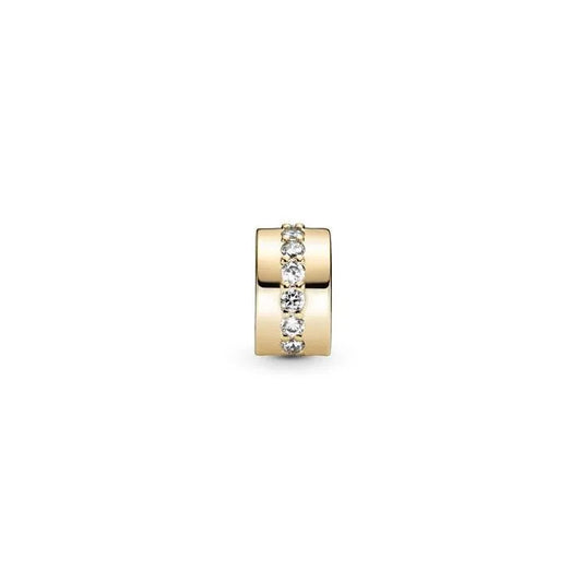 Clear Sparkling Row Clip - k plated