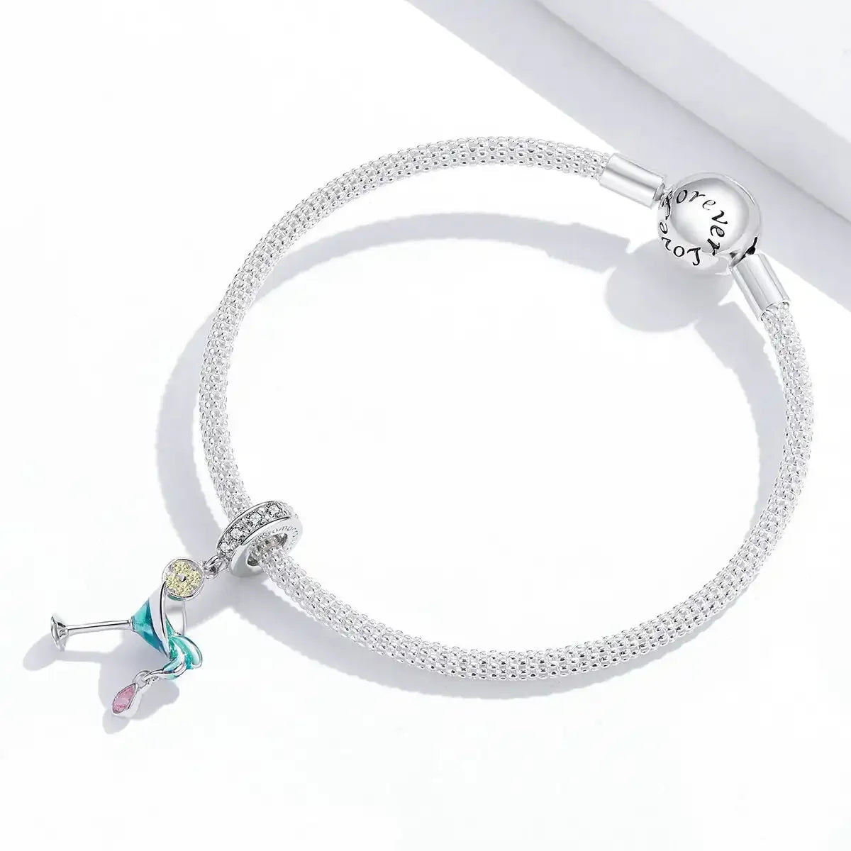 cocktail-glass Jewelry charm fits Pandora bracelet affordable