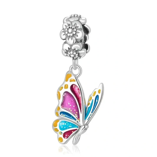 colored-butterfly-charm Jewelry fits Pandora bracelet charm affordable