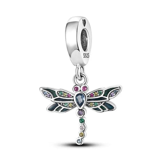 Colorful Dragonfly Charm