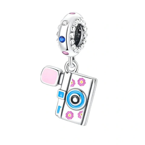 jewlouli colorful floral camera pandora charm jewelry fits pandora bracelet