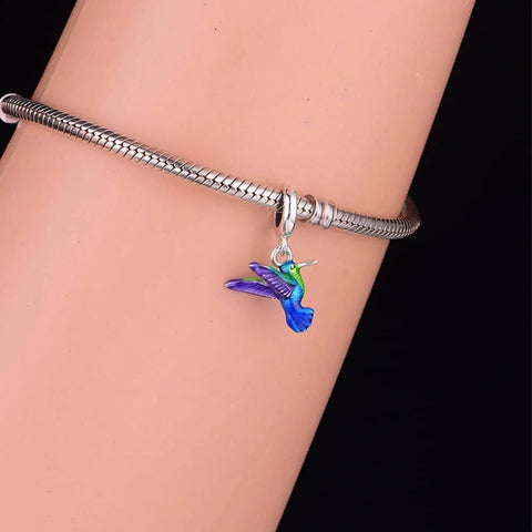 Colorful Hummingbird Dangle Charm - Colorful Hummingbird Dangle Charm
