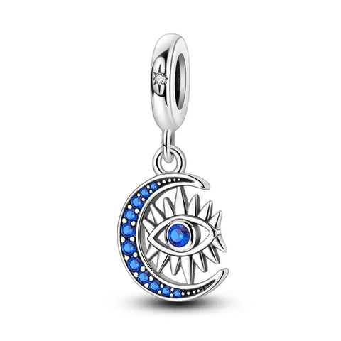 Blue Eye Moon Charm