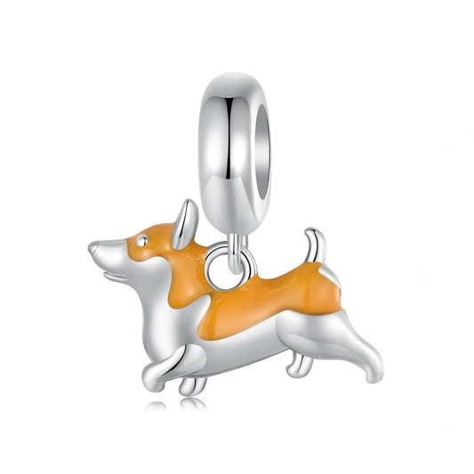 jewlouli corgi dangle pandora charm jewelry fits pandora bracelet