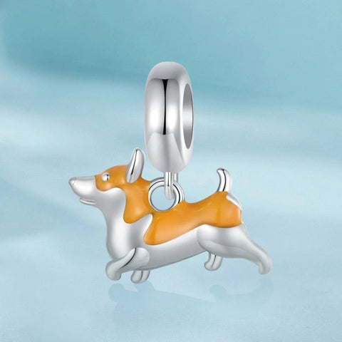 jewlouli corgi dangle pandora charm jewelry fits pandora bracelet