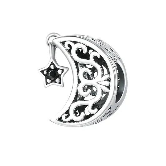 crescent-moon-and-star-charm Pandora affordable charm Jewelry fits bracelet