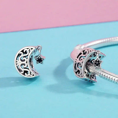Crescent Moon And Star Charm - Crescent Moon And Star Charm