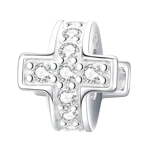 Cross Charm Clip - cross-charm-clip Pandora fits bracelet affordable Jewelry charm