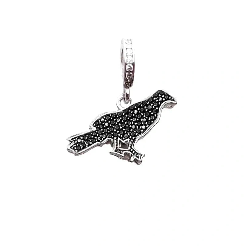 crow-charm Jewelry affordable charm fits Pandora bracelet