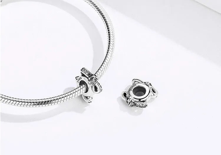 Elegant Bowknot Crystal Charm