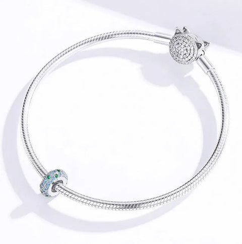 Blue and Green Gemstone Charm