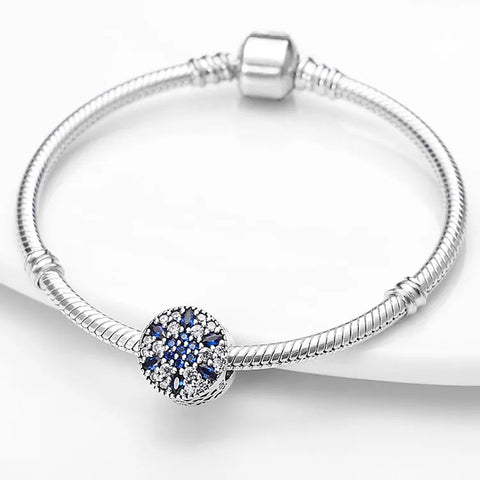 Dazzling Blue Sapphire Floral Charm - Dazzling Blue Sapphire Floral Charm