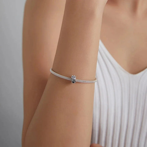 jewlouli crystal heart paw print pandora charm jewelry fits pandora bracelet