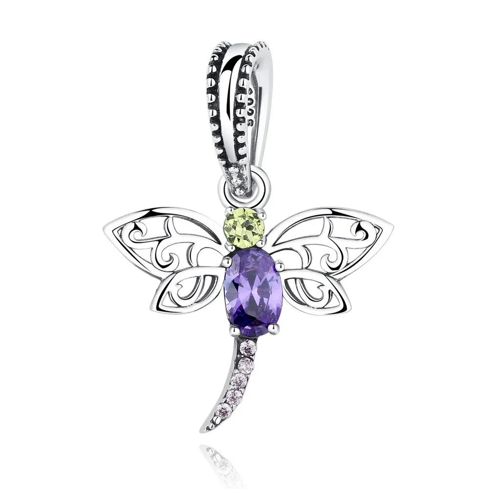 Crystal Dragonfly Charm