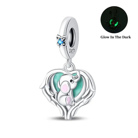 Elephant Heart Charm