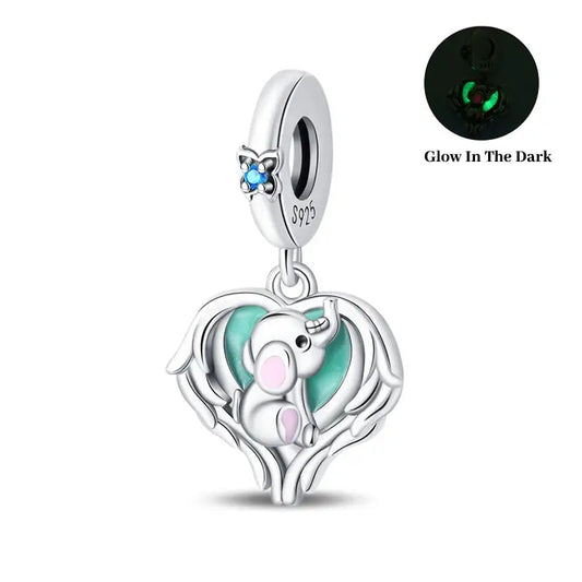 Elephant Heart Charm
