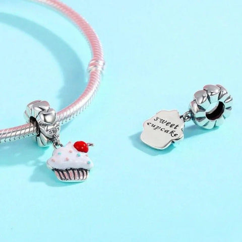 cupcake charm affordable Jewelry fits Pandora bracelet