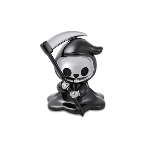 Adorable Grim Reaper Charm with Black Enamel Detailing - Adorable Grim Reaper Charm with Black Enamel Detailing
