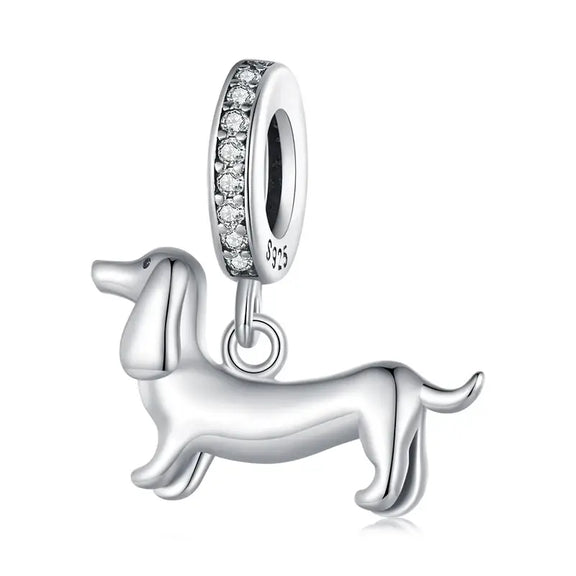 Dachshund Charm - dachshund fits Pandora bracelet charm Jewelry affordable