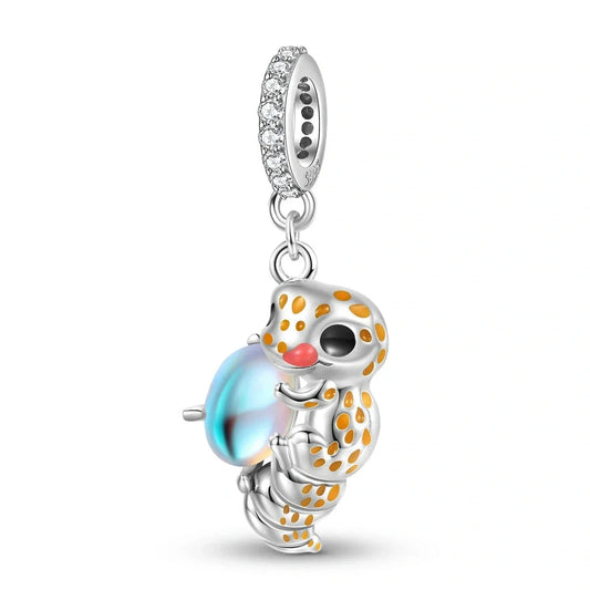 jewlouli dangling gecko pandora charm jewelry fits pandora bracelet