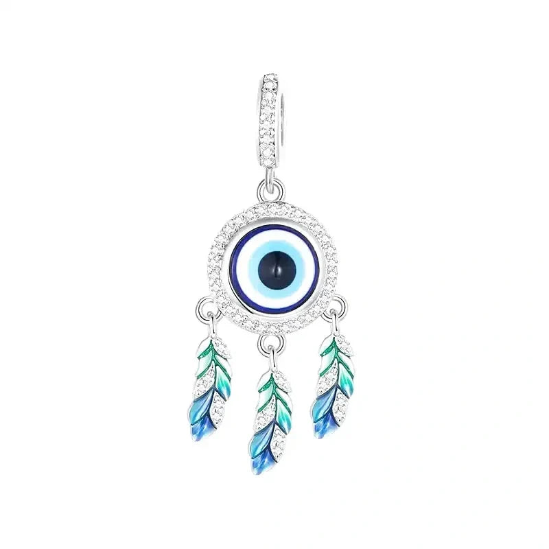 devils-eye-dream-catcher-charm Jewelry charm fits Pandora bracelet affordable