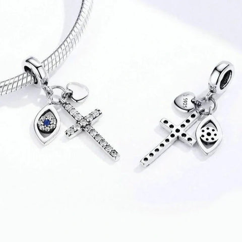 Sparkling Symbol Charm with Crystal Accents - Sparkling Symbol Charm with Crystal Accents