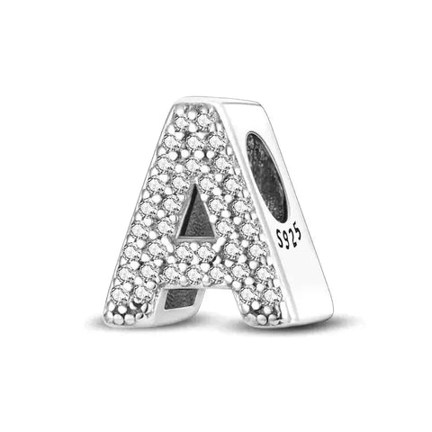 Diamond Letter A Charm - Diamond Letter A Charm