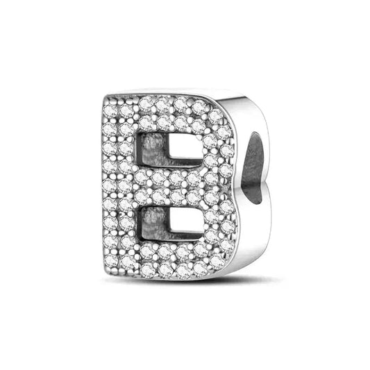 Diamond Letter B Charm