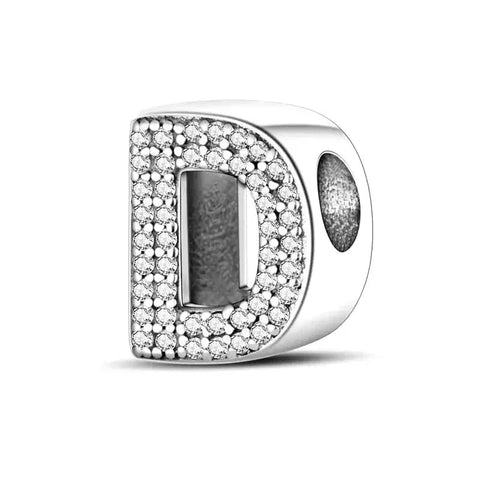 Diamond Letter D Charm - Diamond Letter D Charm