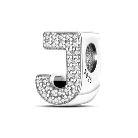 Diamond Letter J Charm - Diamond Letter J Charm