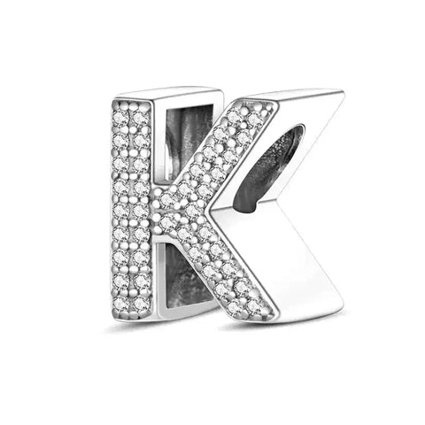 Diamond Letter K Charm - Diamond Letter K Charm