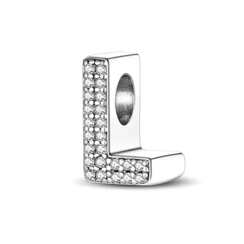 Diamond Letter L Charm - Diamond Letter L Charm