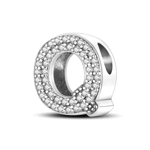 Diamond Letter Q Charm